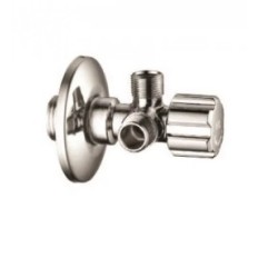 Спирателен кран ВКР двойно ъглов 1/2"х3/8"х3/8"